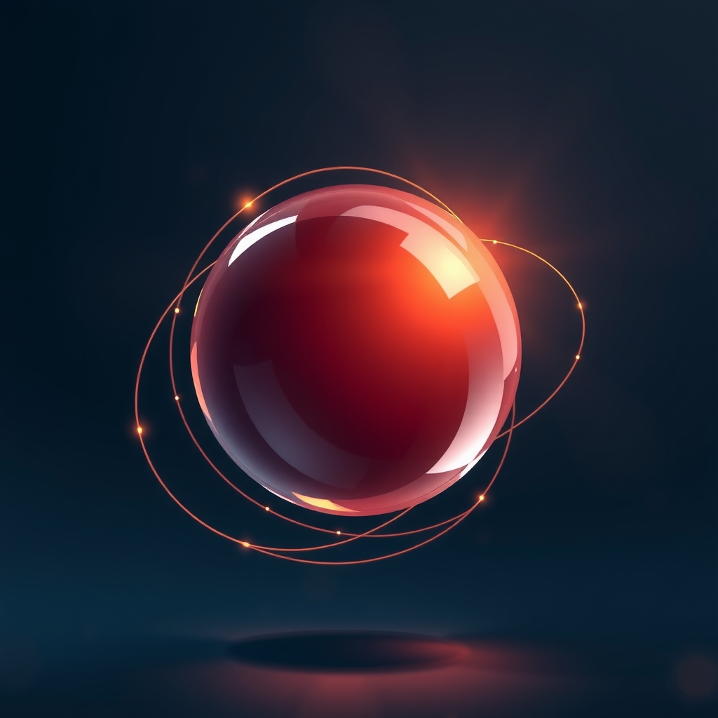 Alternative render of the glowing orb, similar palette.